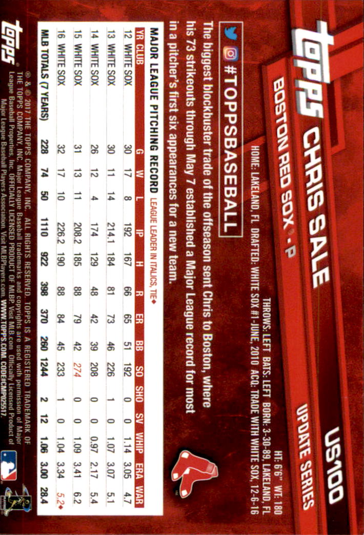 2017 Topps Update Baseball Part 1 - Picture 211 of 440