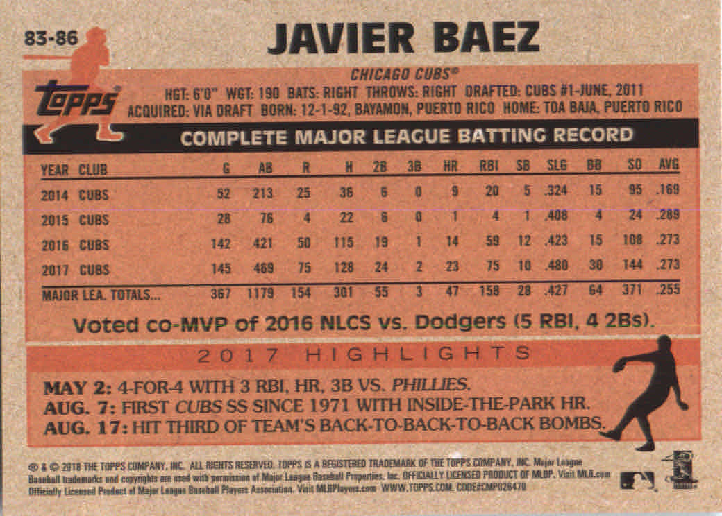 A9572- 2018 Topps Baseball Insert +Parallel Cards6 -You Pick- 15+ FREE US SHIP - Picture 99 of 261