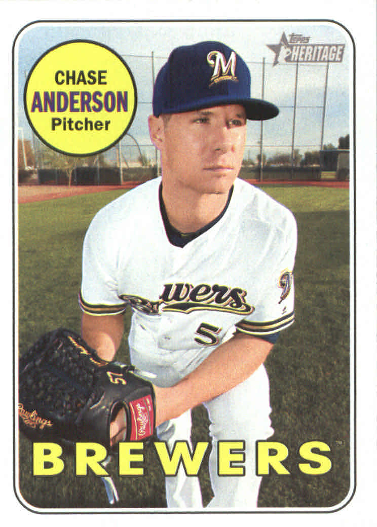 2018 Topps Heritage #432 Chase Anderson SP