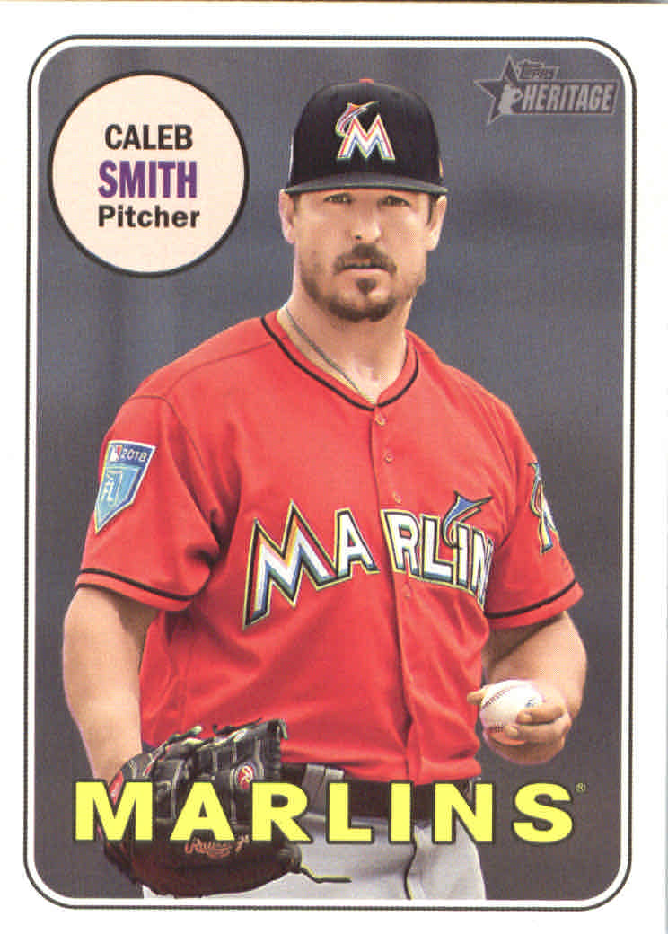 2020 Topps Miami Marlins Caleb Smith Miami Marlins Baseball Card