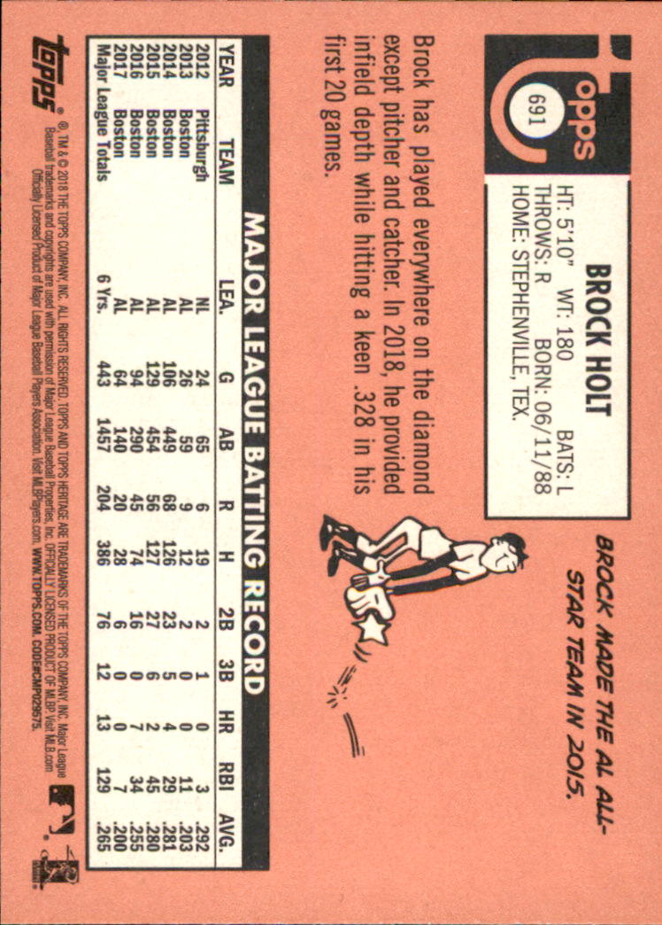 A1558- 2018 Topps Heritage BB #s 527-725 +Inserts -You Pick- 15+ FREE US SHIP - Picture 199 of 359
