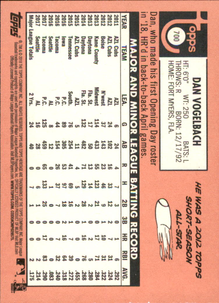 A1558- 2018 Topps Heritage BB #s 527-725 +Inserts -You Pick- 15+ FREE US SHIP - Picture 211 of 359