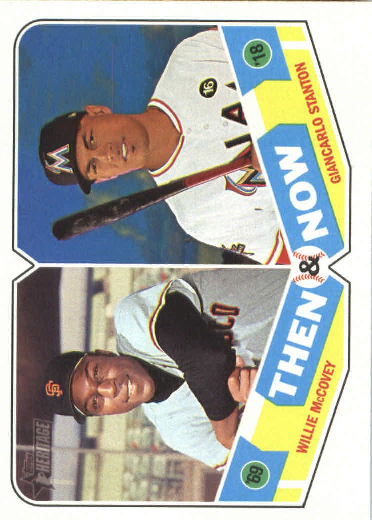 2018 Topps Heritage Then and Now #TN6 Giancarlo Stanton/Willie McCovey