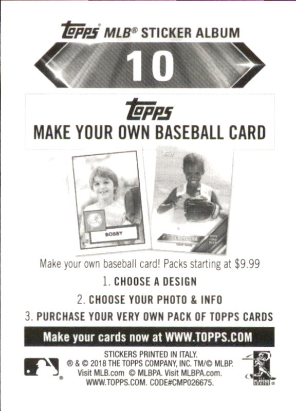 B1374- 2018 Topps Sticker Baseball Karten 1-215 -du Pick- 15 + Gratis US Schiff - Bild 17 von 312