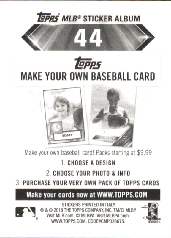 B1374- 2018 Topps Sticker Baseball Karten 1-215 -du Pick- 15 + Gratis US Schiff - Bild 83 von 312