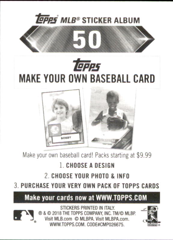 B1374- 2018 Topps Sticker Baseball Karten 1-215 -du Pick- 15 + Gratis US Schiff - Bild 95 von 312