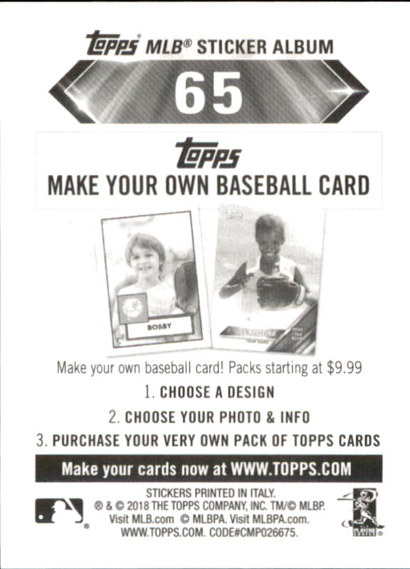B1374- 2018 Topps Sticker Baseball Karten 1-215 -du Pick- 15 + Gratis US Schiff - Bild 122 von 312