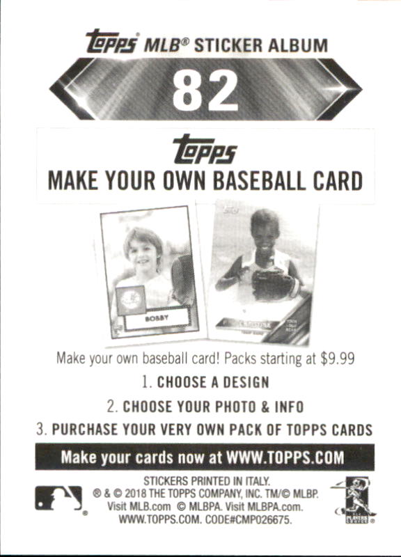 B1374- 2018 Topps Sticker Baseball Karten 1-215 -du Pick- 15 + Gratis US Schiff - Bild 156 von 312