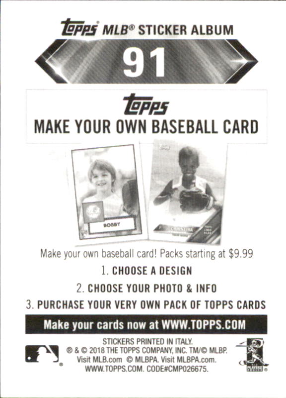 B1374- 2018 Topps Sticker Baseball Karten 1-215 -du Pick- 15 + Gratis US Schiff - Bild 174 von 312