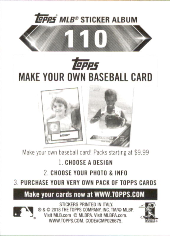 B1374- 2018 Topps Sticker Baseball Karten 1-215 -du Pick- 15 + Gratis US Schiff - Bild 212 von 312