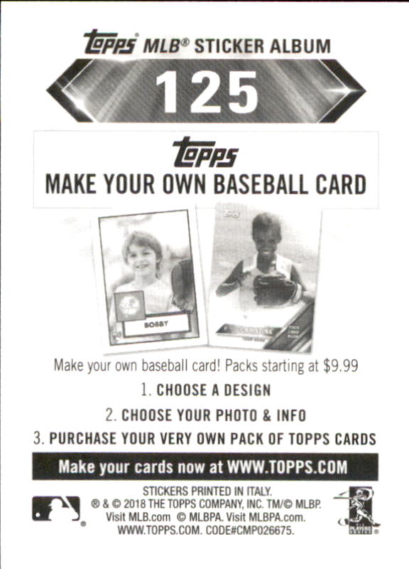 B1374- 2018 Topps Sticker Baseball Karten 1-215 -du Pick- 15 + Gratis US Schiff - Bild 240 von 312