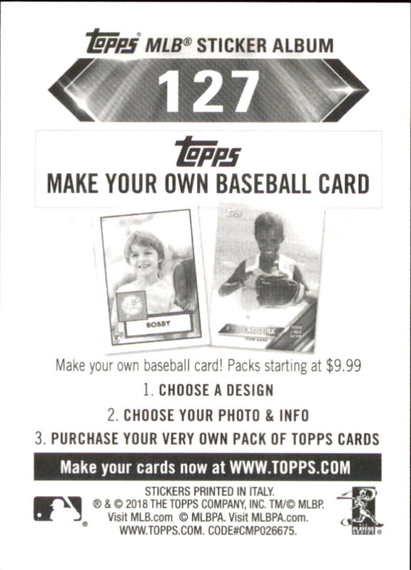 B1374- 2018 Topps Sticker Baseball Karten 1-215 -du Pick- 15 + Gratis US Schiff - Bild 244 von 312