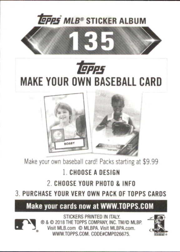 B1374- 2018 Topps Sticker Baseball Karten 1-215 -du Pick- 15 + Gratis US Schiff - Bild 260 von 312