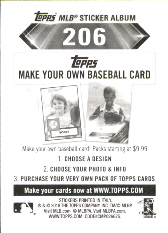 B1374- 2018 Topps Sticker Baseball Karten 1-215 -du Pick- 15 + Gratis US Schiff - Bild 294 von 312