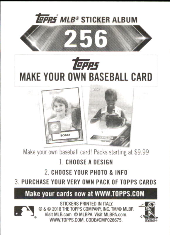 B1374- 2018 Topps Stickers Baseball Cards 216-301 -You Pick- 15+ FREE US SHIP - Picture 79 of 141