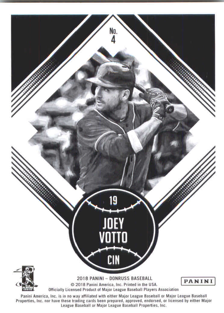 2018 Donruss #4 Joey Votto DK back image