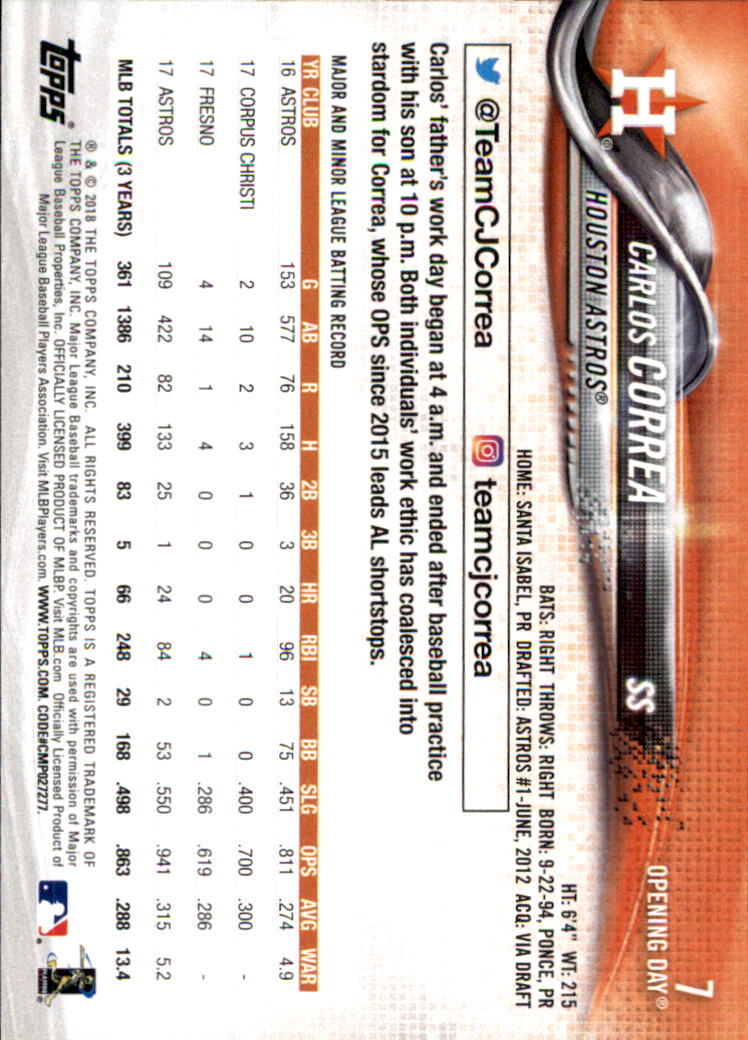 A2733- 2018 Topps Opening Day BB #s 1-200 +Inserts -You Pick- 15+ FREE US SHIP - Picture 9 of 389