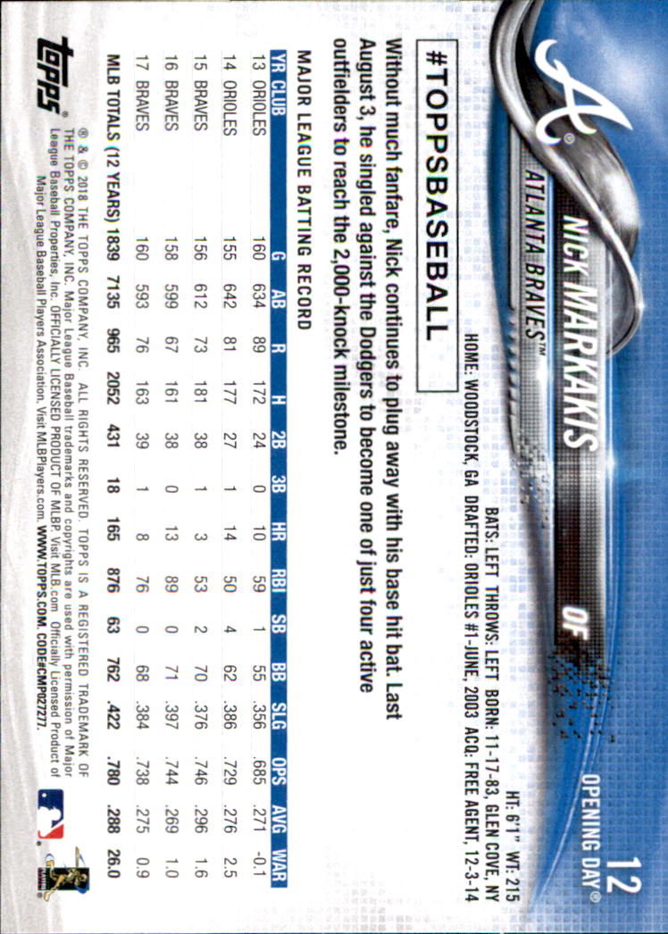 A2733- 2018 Topps Opening Day BB #s 1-200 +Inserts -You Pick- 15+ FREE US SHIP - Picture 19 of 389