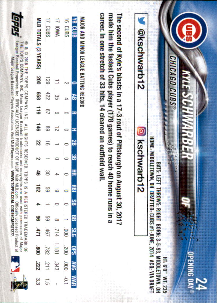 A2733- 2018 Topps Opening Day BB #s 1-200 +Inserts -You Pick- 15+ FREE US SHIP - Picture 41 of 389