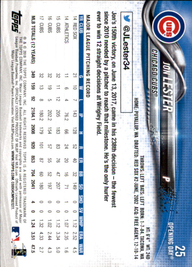 A2733- 2018 Topps Opening Day BB #s 1-200 +Inserts -You Pick- 15+ FREE US SHIP - Picture 43 of 389