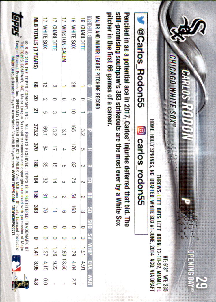 A2733- 2018 Topps Opening Day BB #s 1-200 +Inserts -You Pick- 15+ FREE US SHIP - Picture 49 of 389