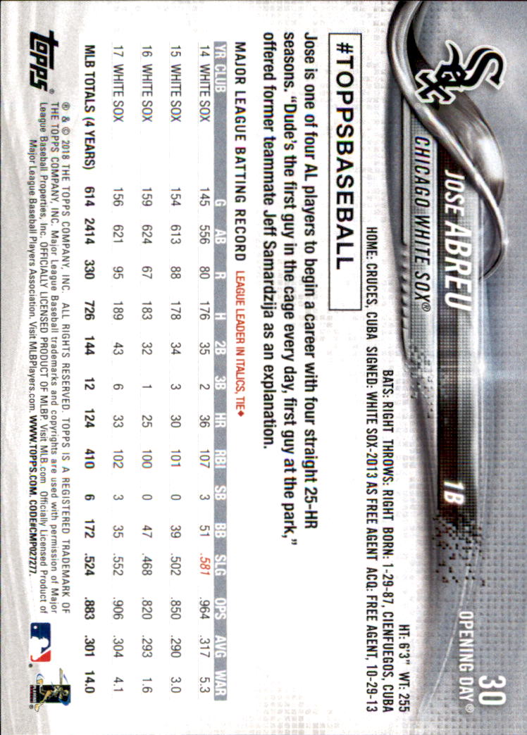 A2733- 2018 Topps Opening Day BB #s 1-200 +Inserts -You Pick- 15+ FREE US SHIP - Picture 51 of 389