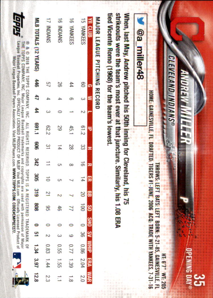 A2733- 2018 Topps Opening Day BB #s 1-200 +Inserts -You Pick- 15+ FREE US SHIP - Picture 61 of 389