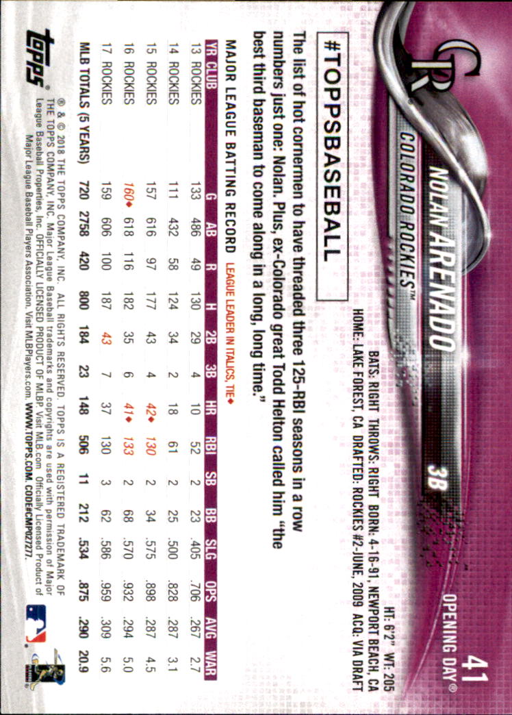 A2733- 2018 Topps Opening Day BB #s 1-200 +Inserts -You Pick- 15+ FREE US SHIP - Picture 73 of 389