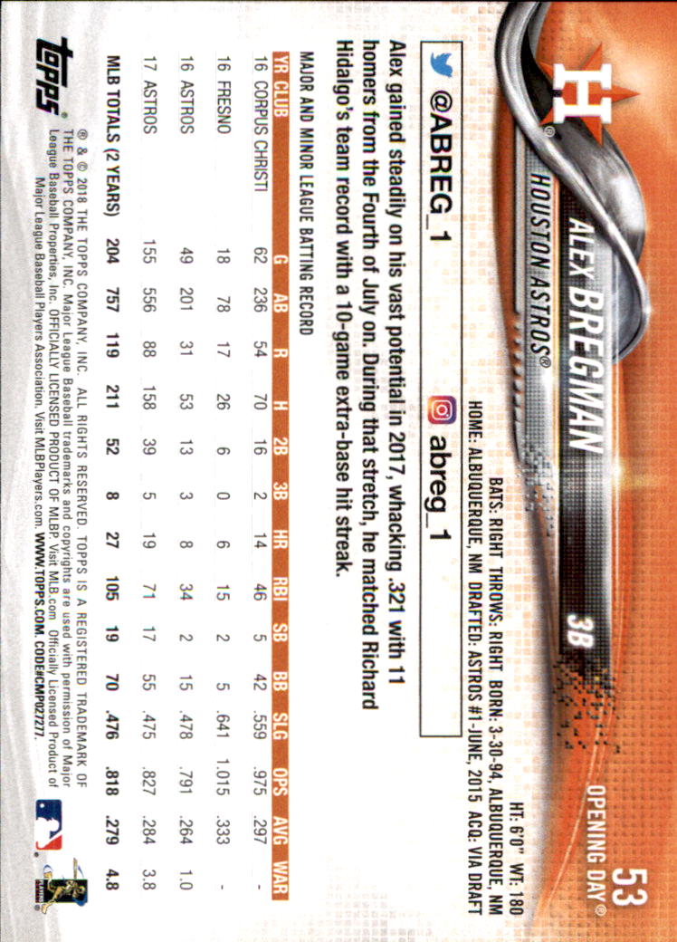 A2733- 2018 Topps Opening Day BB #s 1-200 +Inserts -You Pick- 15+ FREE US SHIP - Picture 97 of 389