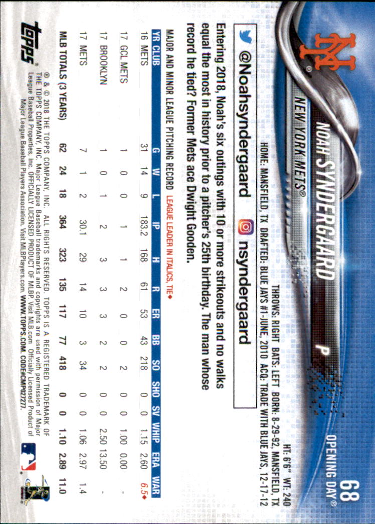 A2733- 2018 Topps Opening Day BB #s 1-200 +Inserts -You Pick- 15+ FREE US SHIP - Picture 125 of 389