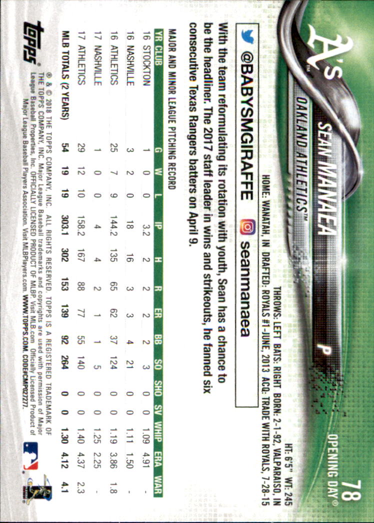 A2733- 2018 Topps Opening Day BB #s 1-200 +Inserts -You Pick- 15+ FREE US SHIP - Picture 143 of 389