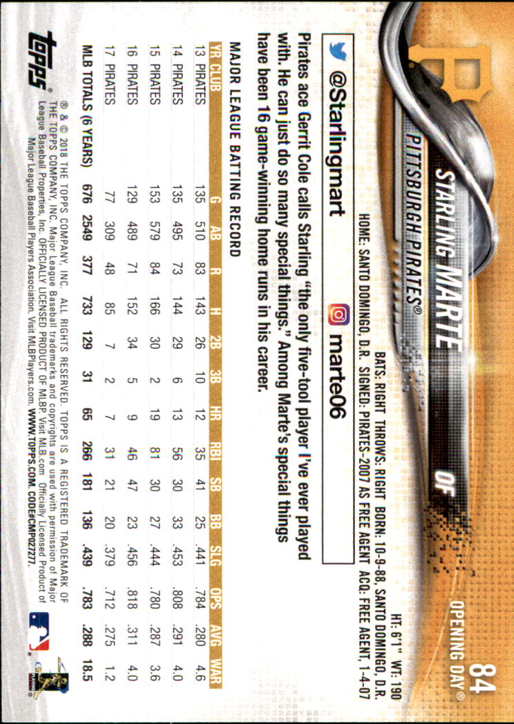 A2733- 2018 Topps Opening Day BB #s 1-200 +Inserts -You Pick- 15+ FREE US SHIP - Picture 155 of 389