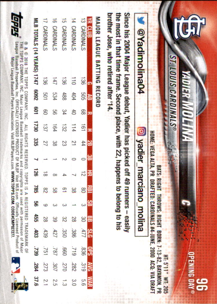 A2733- 2018 Topps Opening Day BB #s 1-200 +Inserts -You Pick- 15+ FREE US SHIP - Picture 179 of 389