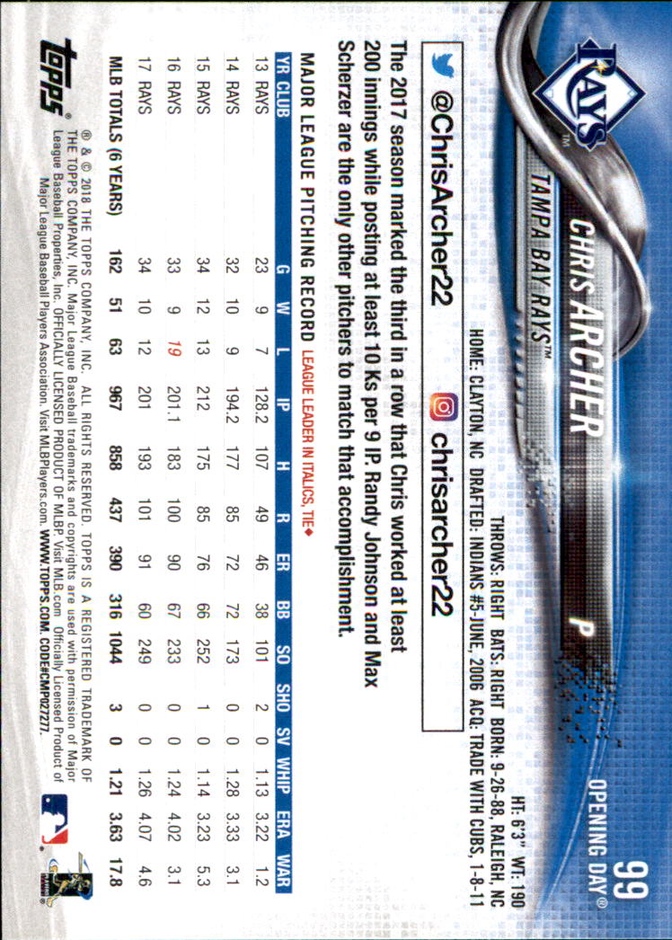 A2733- 2018 Topps Opening Day BB #s 1-200 +Inserts -You Pick- 15+ FREE US SHIP - Picture 185 of 389