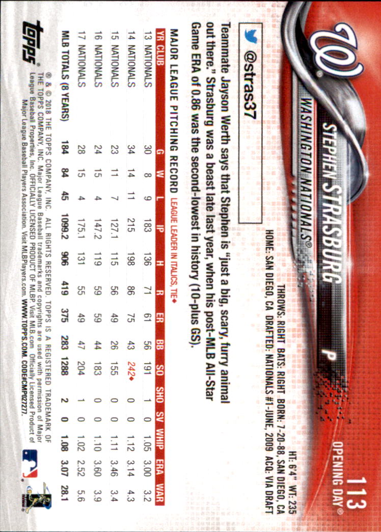 A2733- 2018 Topps Opening Day BB #s 1-200 +Inserts -You Pick- 15+ FREE US SHIP - Picture 209 of 389