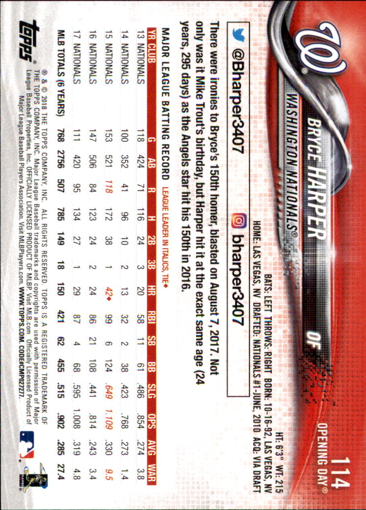 A2733- 2018 Topps Opening Day BB #s 1-200 +Inserts -You Pick- 15+ FREE US SHIP - Picture 211 of 389