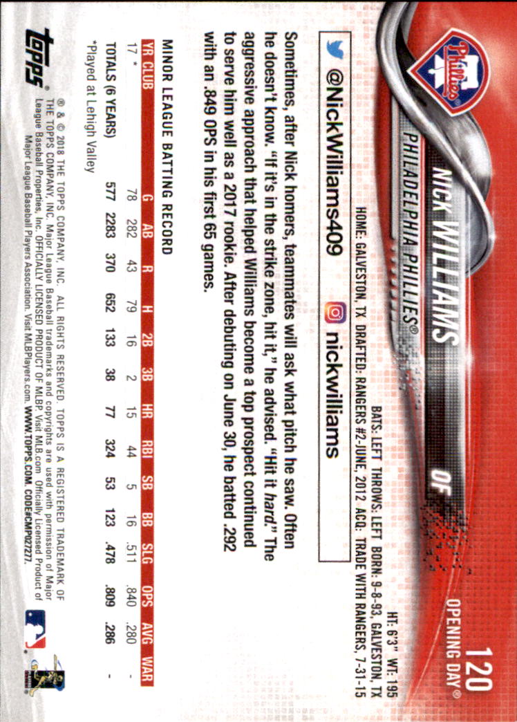 A2733- 2018 Topps Opening Day BB #s 1-200 +Inserts -You Pick- 15+ FREE US SHIP - Picture 223 of 389