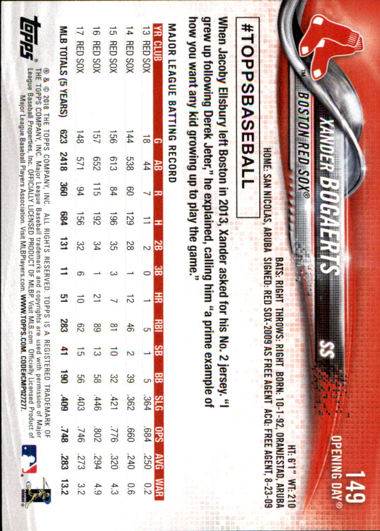 A2733- 2018 Topps Opening Day BB #s 1-200 +Inserts -You Pick- 15+ FREE US SHIP - Picture 265 of 389