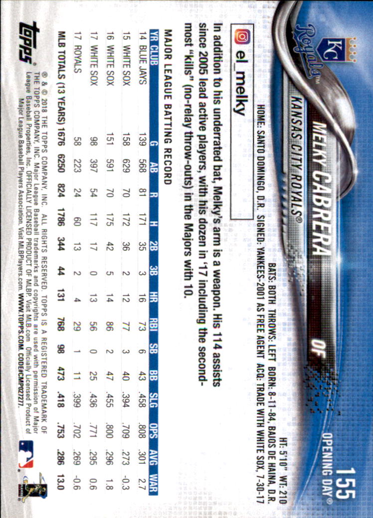 A2733- 2018 Topps Opening Day BB #s 1-200 +Inserts -You Pick- 15+ FREE US SHIP - Picture 277 of 389