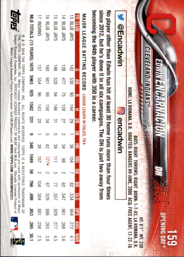 A2733- 2018 Topps Opening Day BB #s 1-200 +Inserts -You Pick- 15+ FREE US SHIP - Picture 285 of 389