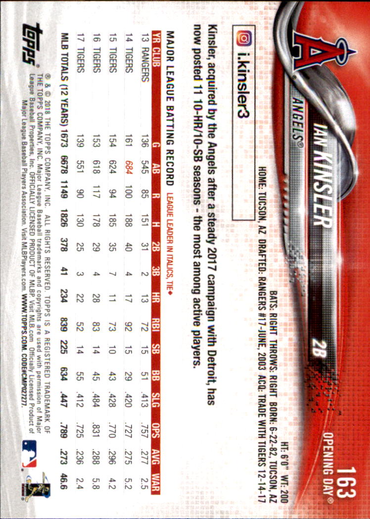 A2733- 2018 Topps Opening Day BB #s 1-200 +Inserts -You Pick- 15+ FREE US SHIP - Picture 289 of 389