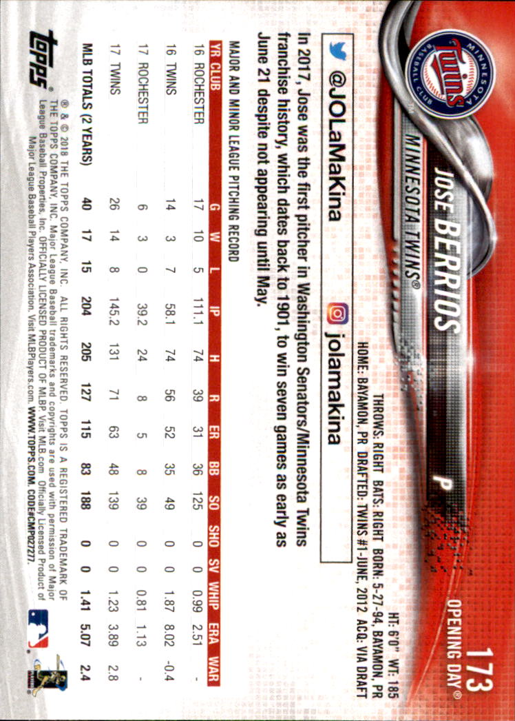 A2733- 2018 Topps Opening Day BB #s 1-200 +Inserts -You Pick- 15+ FREE US SHIP - Picture 307 of 389