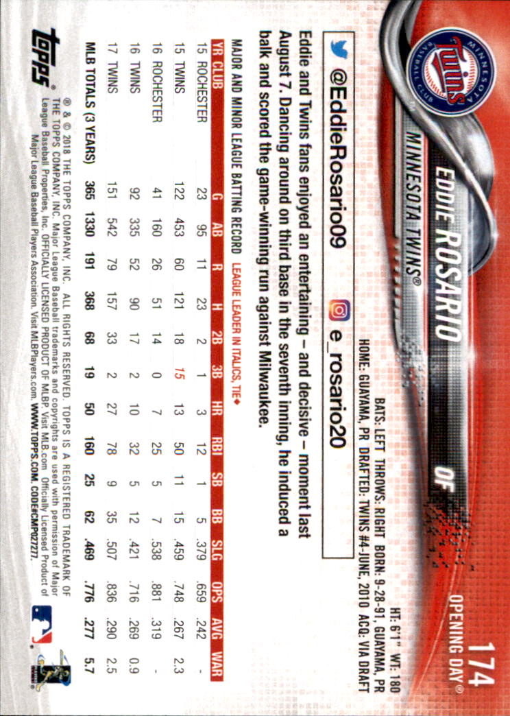 A2733- 2018 Topps Opening Day BB #s 1-200 +Inserts -You Pick- 15+ FREE US SHIP - Picture 309 of 389