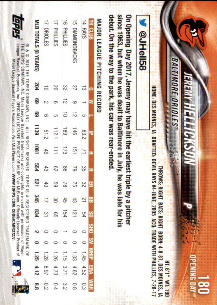 A2733- 2018 Topps Opening Day BB #s 1-200 +Inserts -You Pick- 15+ FREE US SHIP - Picture 321 of 389