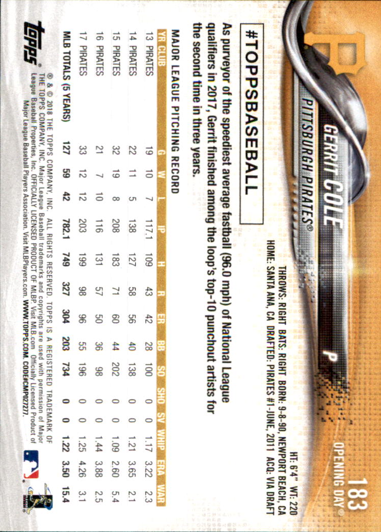 A2733- 2018 Topps Opening Day BB #s 1-200 +Inserts -You Pick- 15+ FREE US SHIP - Picture 327 of 389