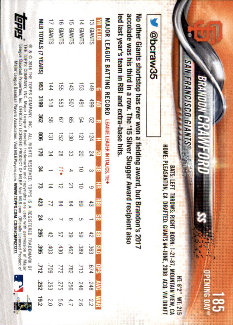 A2733- 2018 Topps Opening Day BB #s 1-200 +Inserts -You Pick- 15+ FREE US SHIP - Picture 331 of 389