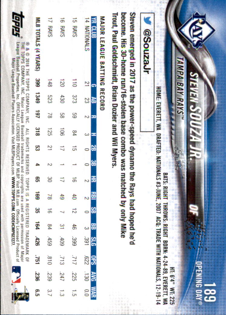 A2733- 2018 Topps Opening Day BB #s 1-200 +Inserts -You Pick- 15+ FREE US SHIP - Picture 339 of 389