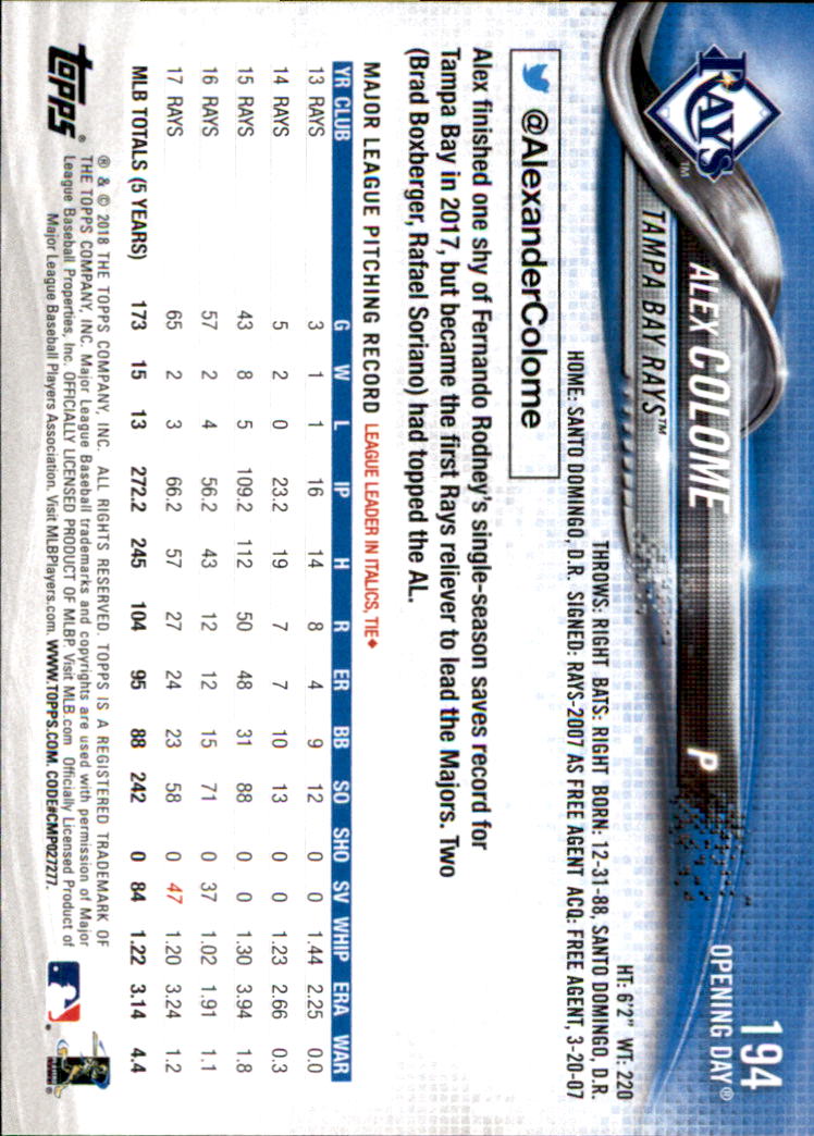 A2733- 2018 Topps Opening Day BB #s 1-200 +Inserts -You Pick- 15+ FREE US SHIP - Picture 349 of 389