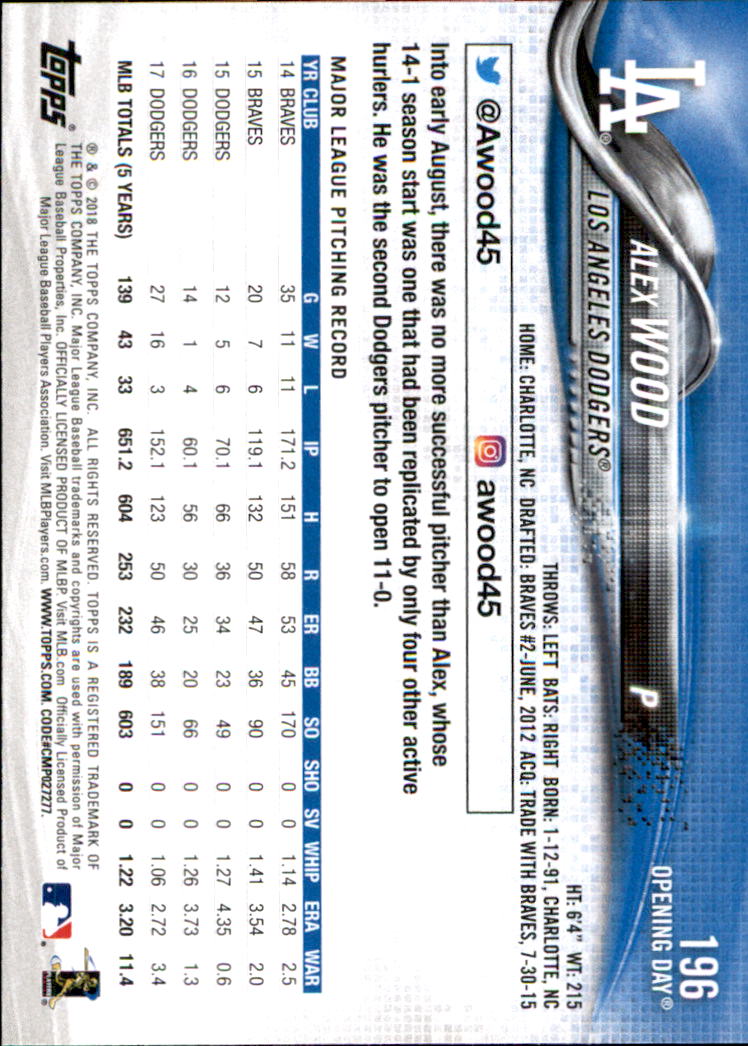 A2733- 2018 Topps Opening Day BB #s 1-200 +Inserts -You Pick- 15+ FREE US SHIP - Picture 353 of 389