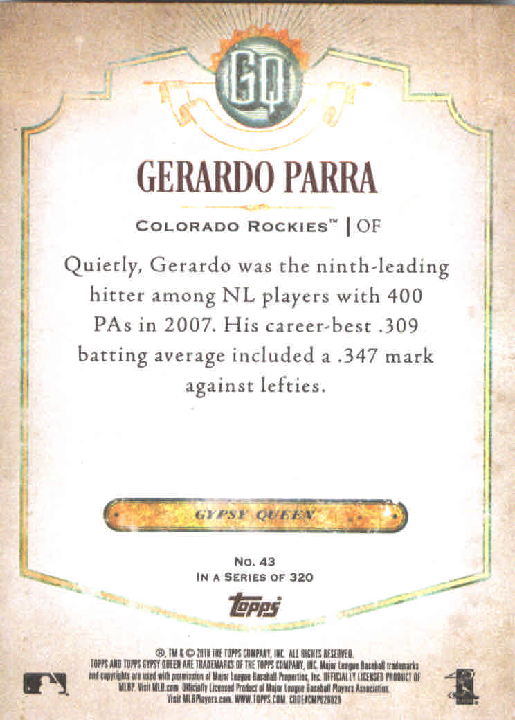 2018 Topps Gypsy Queen Baseball (Pick Card From List) C136 03-25 - Picture 43 of 303